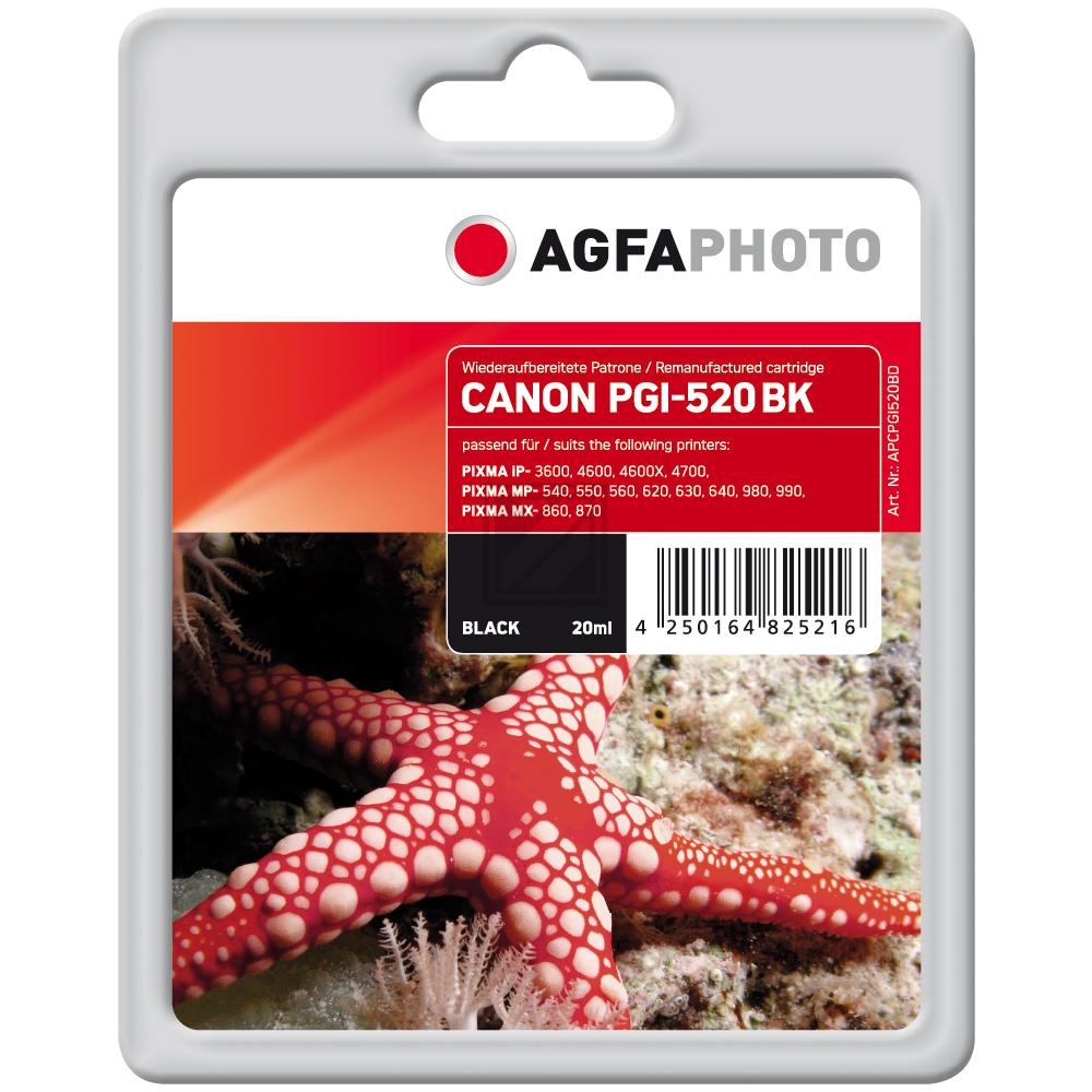 Agfaphoto Tintenpatrone schwarz (APCPGI520BD) ersetzt PGI-520PGBK