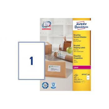 AVERY ZW. Adressetiketten 199,6x289,1mm LR7167100 recycling 100 Stück