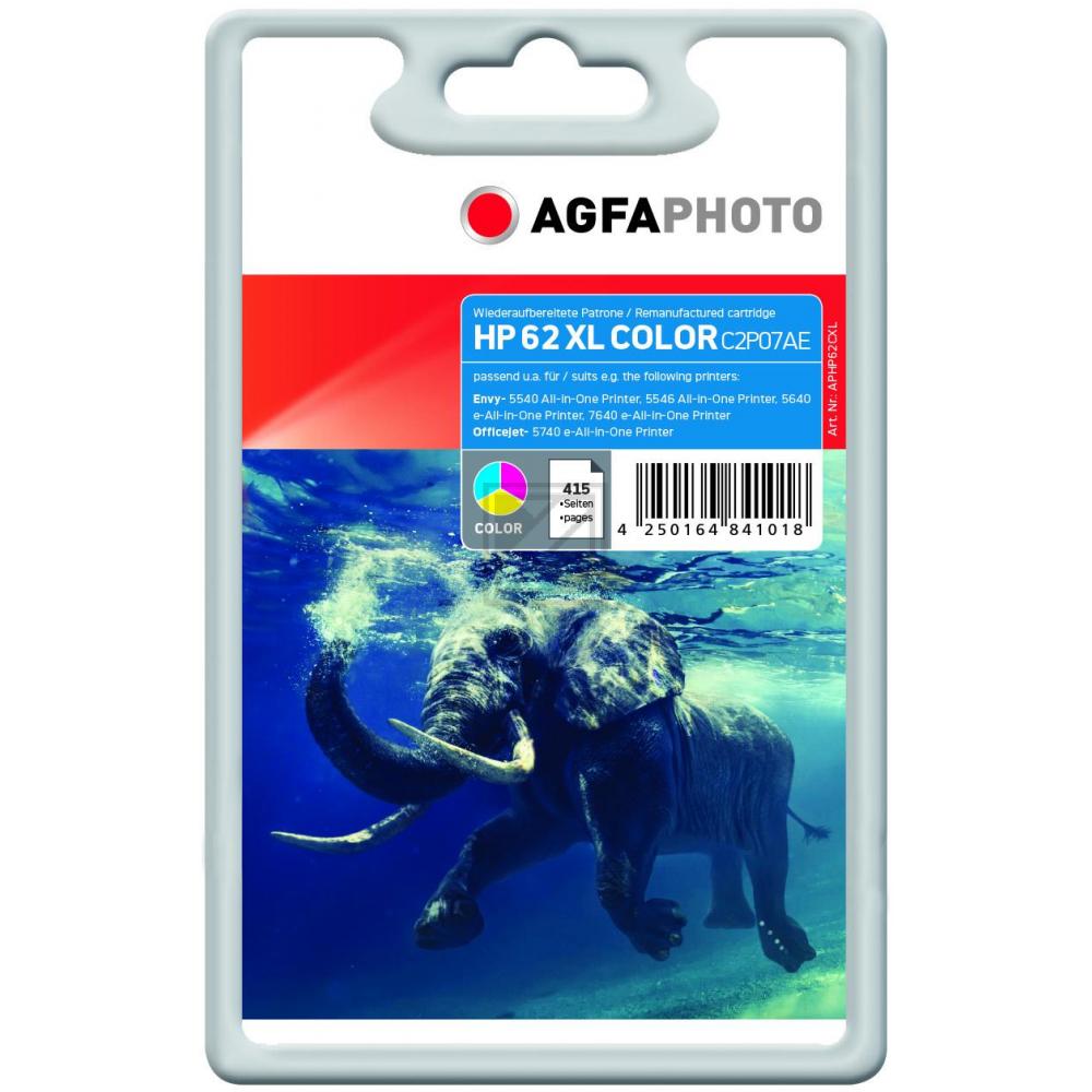 Agfaphoto Tintendruckkopf cyan/magenta/gelb (APHP62CXL) ersetzt 62XL