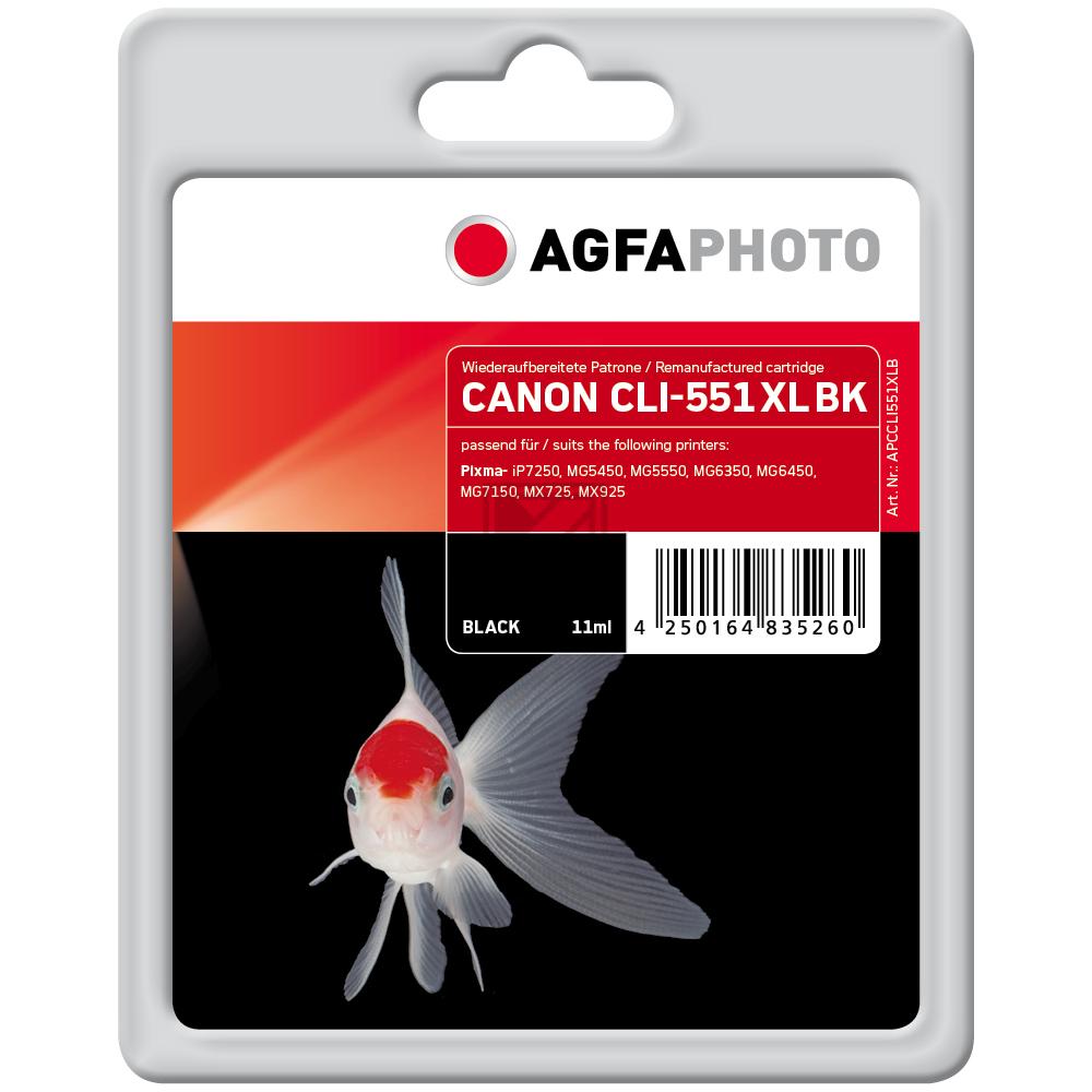 Agfaphoto Tintenpatrone schwarz (APCCLI551XLB) ersetzt CLI-551BKXL