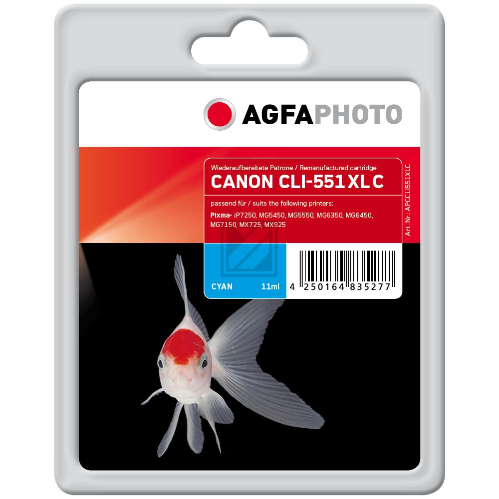 Agfaphoto Tintenpatrone cyan (APCCLI551XLC) ersetzt CLI-551CXL