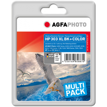 Agfaphoto Tintendruckkopf cyan/magenta/gelb, schwarz HC (APHP303XLSET) ersetzt 303XL