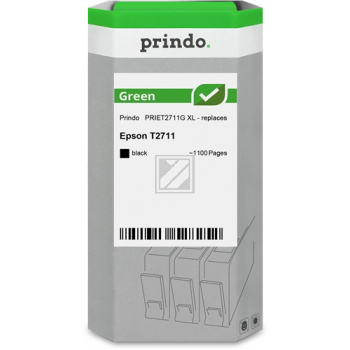 Prindo Tintenpatrone (Green) schwarz HC (PRIET2711G) ersetzt T2711