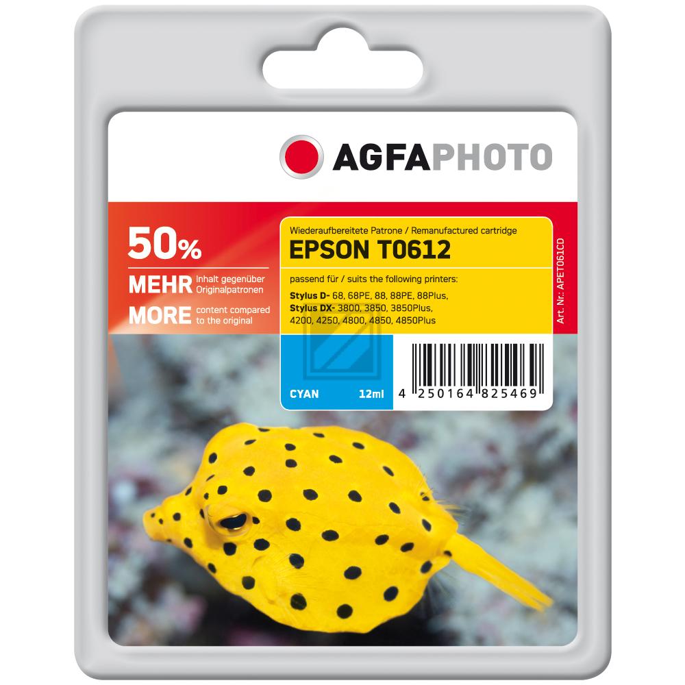 Agfaphoto Tintenpatrone cyan (APET061CD) ersetzt T0612