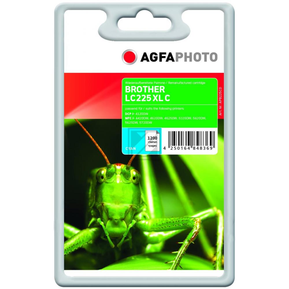 Agfaphoto Tintenpatrone cyan (APB225CD) ersetzt LC-225XLC