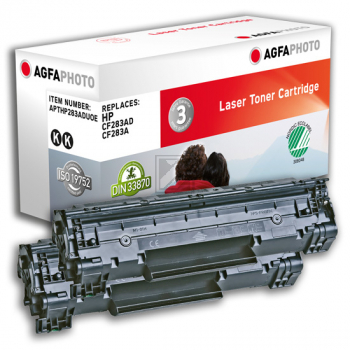 Agfaphoto Toner-Kartusche 2 x schwarz (APTHP283ADUOE) ersetzt 83AD