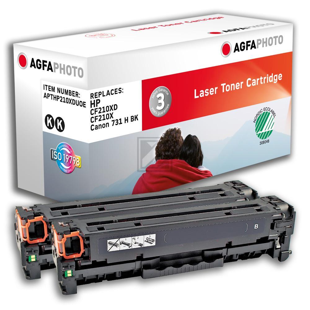 Agfaphoto Toner-Kartusche 2 x schwarz HC (APTHP210XDUOE) ersetzt 131X