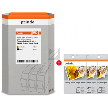 Prindo Tintenpatrone (Basic) cyan/magenta/gelb, schwarz HC (PRSCPG540XL_CL541XL MCVP 01) ersetzt PG-540XL, CL-541XL